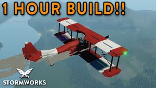 1 Hour Build  Modular Engine BiPlane  Stormworks [upl. by Llemhar]