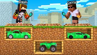 Carry Vs Dash  Who Mined the Best Car in Minecraft [upl. by Sirromal]