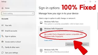 Fix We couldnt find a fingerprint sensor compatible with Windows Hello Fingerprint Windows 11 [upl. by Suivatnod]