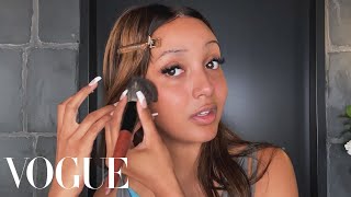 PinkPantheress’s BeyoncéInspired Thin Brows Beauty Routine  Beauty Secrets  Vogue [upl. by Christal332]