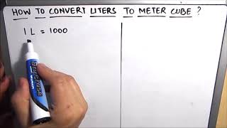 How to convert Liters to Cubic Meters  Converting Liters to Meters cube  Unit Conversion [upl. by Fasto532]