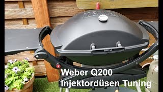 Weber Q200 Gas Injektordüsen Tuning  Gasflamme verbessern [upl. by Finella]