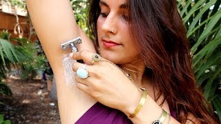 How to Use a Safety Razor »  SHAVING DEMO [upl. by Aneekan]