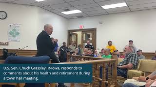 Sen Chuck Grassley speaks on his health during town hall meeting [upl. by Reger]