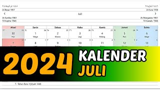 KALENDER JULI 2024 [upl. by Ecnarf]