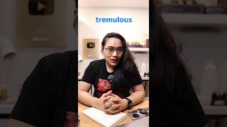 What does TREMULOUS mean 🤔 teamlyqa learnwithlyqa vocabulary wordoftheday [upl. by Yerfoeg607]