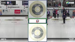 Perreault  Red vs Bergounhon  Blue Curling Stadium  North Bay Granite Club  Sheet B [upl. by Binette]