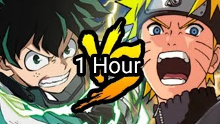 DEKU VS NARUTO RAP BATTLE  RUSTAGE ft None Like Joshua 1 hour [upl. by Lantz576]