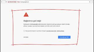 Google Chromede Bağlantınız Gizli Değil Hatası [upl. by Boothman]