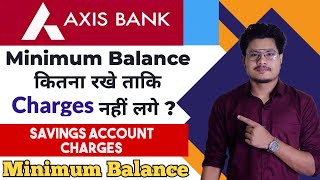 Axis Bank Balance NonMaintenance Charges  Savings Account Minimum Balance  Consolidated Charges [upl. by Gnel796]