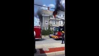 House on fire in Pawtucket RI today on ABC6 News [upl. by Gustave]