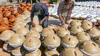 True Ancient Terracotta Pottery Technique Actually Exists  Satisfying Pottery Glazing amp Kiln Firing [upl. by Airemahs]