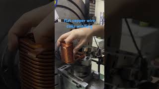 Flat copper wire coils windingcoil inductorwindingmachine coilwinding inductors [upl. by Eerdua]