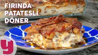 Fırında Patatesli Döner Tarifi  Pratik Tarifler  Yemekcom [upl. by Bluh500]