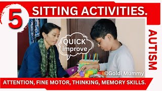 Occupational Therapy Sitting Activities for Autism  Goldi Mummy [upl. by Clayson]