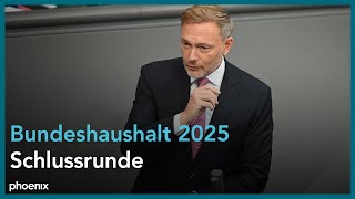 Schlussrunde zum Haushaltsgesetz 2025 am 130924 [upl. by Aetnahs]