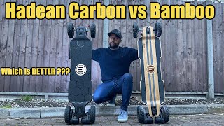 Evolve Hadean Carbon vs Bamboo review  Which electric skateboard is better [upl. by Yeldarb30]