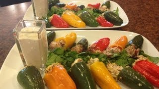 Stuffed Jalapenos amp Homemade Ranch Dressing [upl. by Santoro]