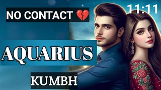 AQUARIUS ♒ kumbh 🥺💔No contact situation😔 current feelings of your person 💯 Tarot Hindi Urdu [upl. by Ahtamas]