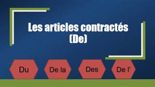 Les articles contractésde Contracted articles French lessonsFrench tutorialOnline French class [upl. by Revolc26]