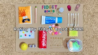 RATING MY FIDGET BOARD ASMR 🧸  DIY  ASMR  applefrog [upl. by Eytteb68]