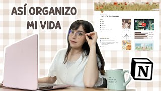 Cómo organizar tu vida de manera ✨ aesthetic ✨ Notion Tour 📝 💐  Juli [upl. by Ecirtram317]