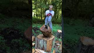 🧿Split your firewood to reduce moisture and increase efficiency [upl. by Witty]