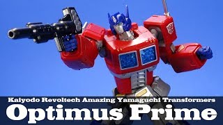 Amazing Yamaguchi Optimus Prime Transformers Revoltech Kaiyodo Convoy Action Figure Review [upl. by Mouldon]