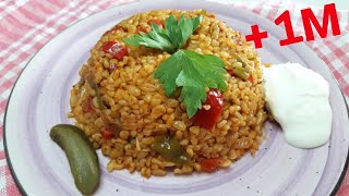 برغل تركي بالخضار 🇹🇷 الوصفة الأصلية مثل المطاعم 👌Recette de boulgour aux légumes [upl. by Enimasaj]