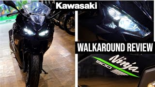 Kawasaki Ninja 500 First Look Walkaround Review India Exhaust Sound [upl. by Engdahl]