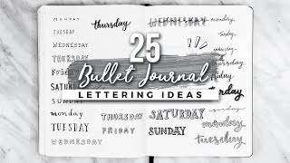 25 Bullet Journal Lettering  Handwriting Ideas [upl. by Catie254]