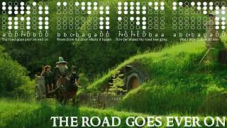 The Road Goes Ever On The Lord of the Rings  Tin Whistle Tabs [upl. by Roby]