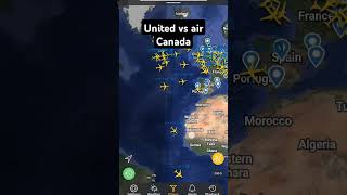 United vs Air Canada flightradar24 [upl. by Crosse]