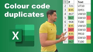 Colour match each duplicate with Excels conditional formatting [upl. by Anirac14]