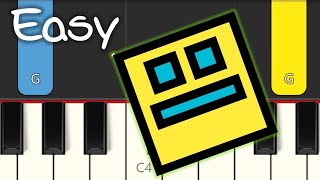 GEOMETRY DASH LEVEL 1  Stereo Madness  EASY PIANO TUTORIAL [upl. by Hull]