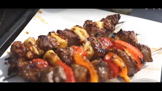 How to Cook Delicious Steak Kebabs on the Grill [upl. by Areehs]