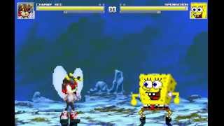 Mugen 10 Charmy Beeme vs SpongebobnewCPU [upl. by Nylirak]