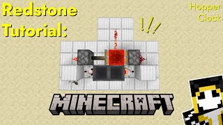 Hopper Clock  Redstone Tutorial  Java Edition [upl. by Allekim]