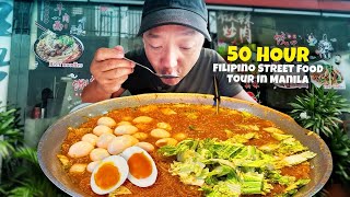 50 HOUR Filipino STREET FOOD amp SEAFOOD MARKET Tour BEST CHEAP EATS in Manila [upl. by Airekahs]