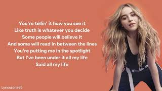 Sabrina Carpenter  Skin Lyrics [upl. by Nivlad]