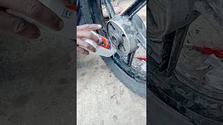 Pouring TIRE Sealant inside a motorbike tubeless tire to seal small punctures😲🔥🔥🔥 [upl. by Nref]