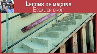 Les bons gestes en maçonnerie  Escalier droit [upl. by Knowles556]