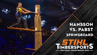 Emil Hanssons Epic Triumph Dominating the Springboard at STIHL TIMBERSPORTS® World Championship [upl. by Ilecara200]