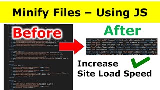 Minify or Compress Files using Vanilla JavaScript in Nodejs  increase Website Page Load Speed [upl. by Yseulta]