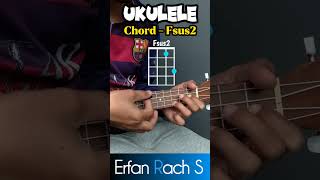 Basic 4 String Ukulele Chords  Chord Fsus2 shorts [upl. by Aikal188]