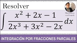 INTEGRACIÓN POR FRACCIONES PARCIALES Caso 1 Ejemplo 1 [upl. by Anaul391]