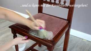 Stoffe mit Kreidefarbe anmalen ★ Der Test [upl. by Kristel]