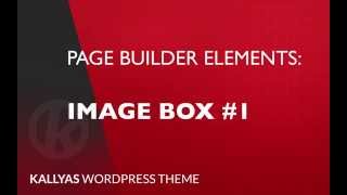 Image Box Page Builder Element in Kallyas WordPress theme v40 [upl. by Keven]