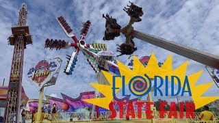 Thrilling Fair Rides amp Crazy Carnival Food at the Florida State Fair [upl. by Cassius630]