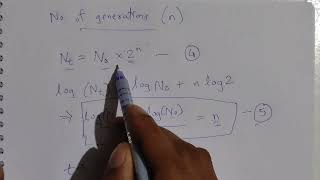 MICROBIAL GROWTH KINETICS  IMPORTANT FORMULAS [upl. by Myo]